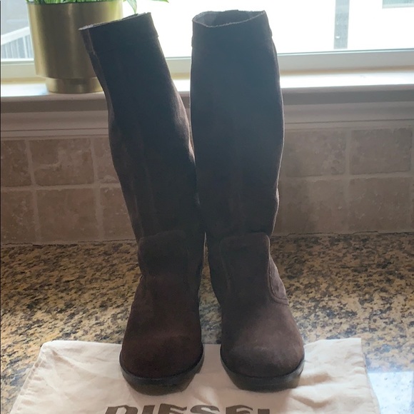 Diesel Brown Suede Boots - Picture 2 of 7